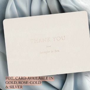 "Danke" Goldfolie, Minimal, Luxus, Hochzeit,  Folieneinladung