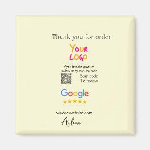 Danke Google Bewertungs-Scan-QR Geschäft Magnet