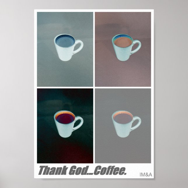 Danke Gott Coffee Montage 1 Poster (Vorne)