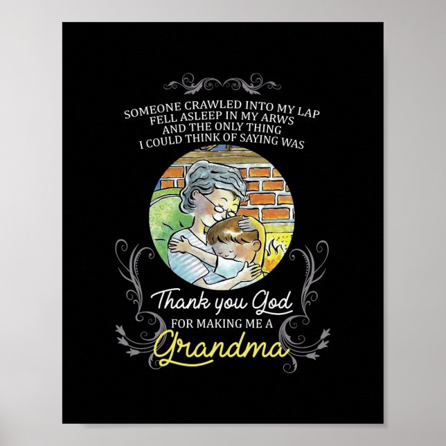 Danke Gott, dass du mir ein Oma gemacht hast Poster (Vorne)