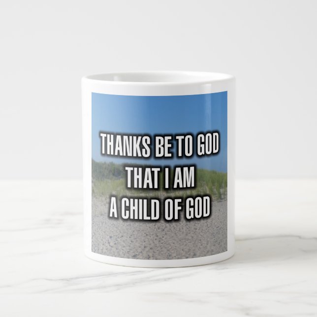 Danke Gott, dass ich ein Kind Gottes bin Tasse (Vorderseite)