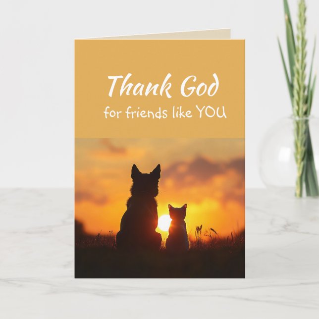Danke Gott für Freunde wie dich Sunset Pets (Vorderseite)