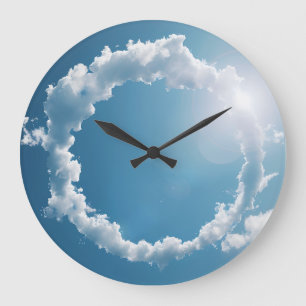 Danke, Gott Wolken Fotografie Blauer Himmel Große Wanduhr