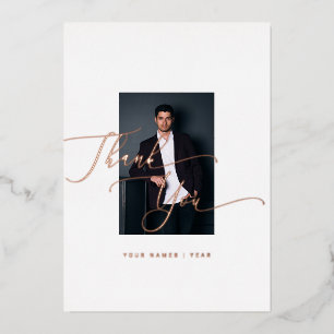 Danke Graduate Elegant Calligraphy Folien Feiertagskarte