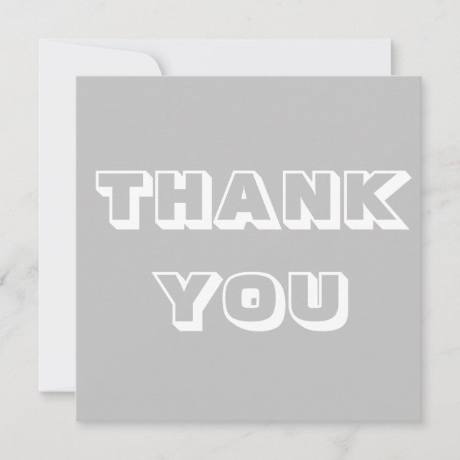 Danke, grau weiß karte (Vorderseite)