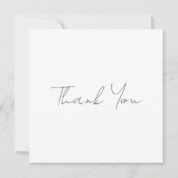 Danke Graue Handschriftliche Klassische Chic Weiße