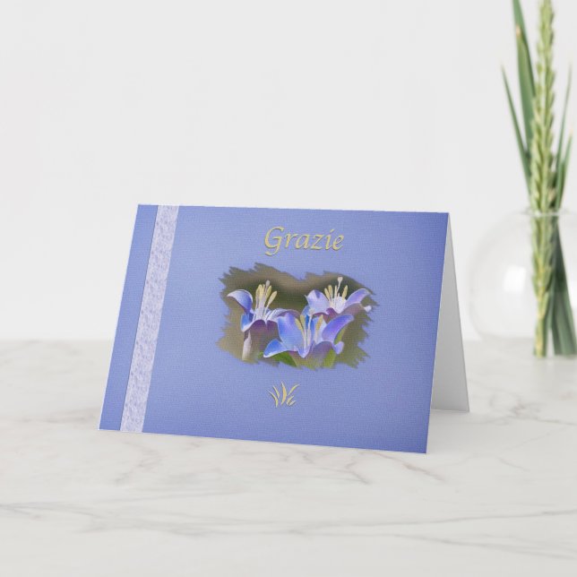 Danke, Grazie, italienisch Dankeskarte (Vorderseite)