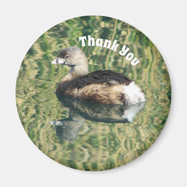 Danke Grebe und Reflektion Foto Wertschätzung Magnet (Vorne)