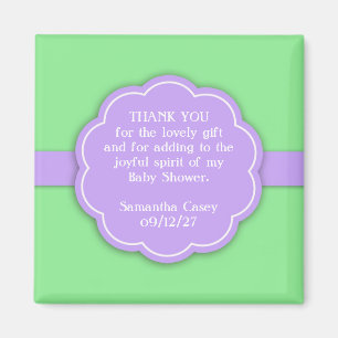 Danke Green Baby Shower Favor Magnet