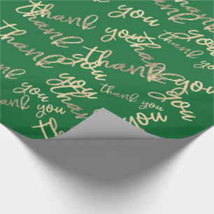 Danke Green Gold Wedding Birthday Favor Shop Geschenkpapier