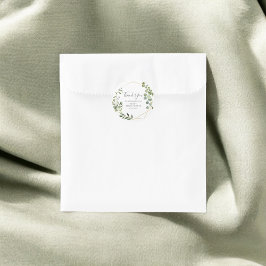 Danke, Greenery Blätter Brautparty Runder Aufkleber