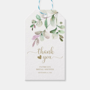 Danke - Greenery Eucalyptus Aquarell-Geschenk Ta Geschenkanhänger