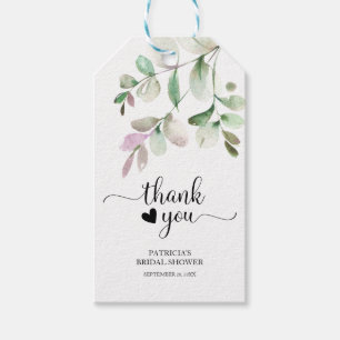 Danke - Greenery Eucalyptus Watercolor Gift Ta Geschenkanhänger