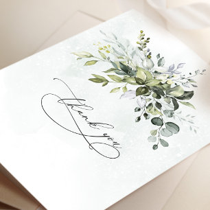Danke Greenery Minimalistische Script Card