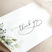 Danke Greenery Minimalistische Script Card