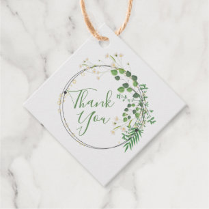 Danke Greenery Tiny Blume Wreath Geschenkanhänger