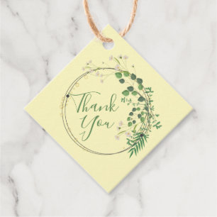 Danke Greenery Tiny Blume Wreath Geschenkanhänger