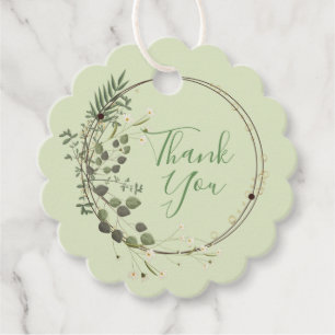 Danke Greenery Tiny Blume Wreath Geschenkanhänger