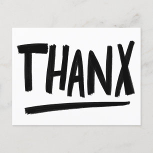 DANKE Grobe Pinselstriche Danke INDIVIDUELL   Postkarte
