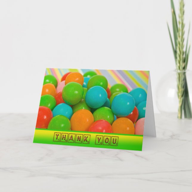 Danke, Gum Balls Dankeskarte (Vorderseite)