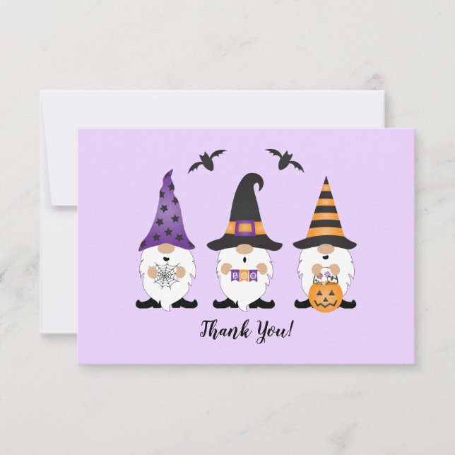 Danke Halloween Gnomes Lila Orange (Vorderseite)