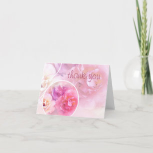 Danke Hand Schrift Text Wasserfarbe Rosen Elite