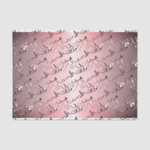"Danke" Handgeschriebener Silvery-Rose-Schriftart Seidenpapier