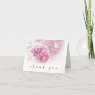 Danke-Handschrift Elegante Wasserfarben-Rosen Dankeskarte