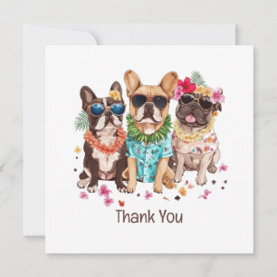 Danke Hawaiianische Französische Bulldoggen Blumen