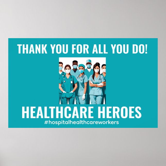 Danke HealthCare Heroes Nurse Doctor Poster (Vorne)