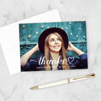 Danke Heart Script Custom Abschluss Foto