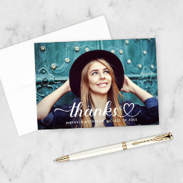 Danke Heart Script Custom Abschluss Foto