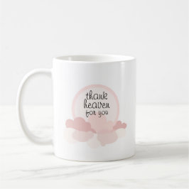 Danke Heaven für Sie | Rosa und neutrale Wolken Kaffeetasse