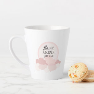 Danke Heaven für Sie   Rosa und neutrale Wolken Milchtasse