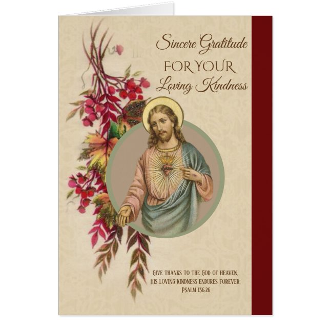 Danke heilige Herz-Jesus-Herbst-Blumen (Vorne)