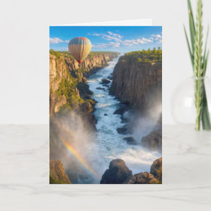 Danke Heißluftballon über dem Canyon Karte