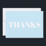 Danke, hellblau, moderne Karte<br><div class="desc">Danke, hellblau, moderne Note Card. Elegantes, modernes Design.</div>