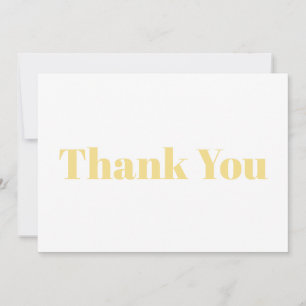 Danke, hellgoldfarbene moderne Notizkarte