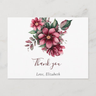Danke Herbst-Braut- Shower-Hochzeitsblumen Postkarte
