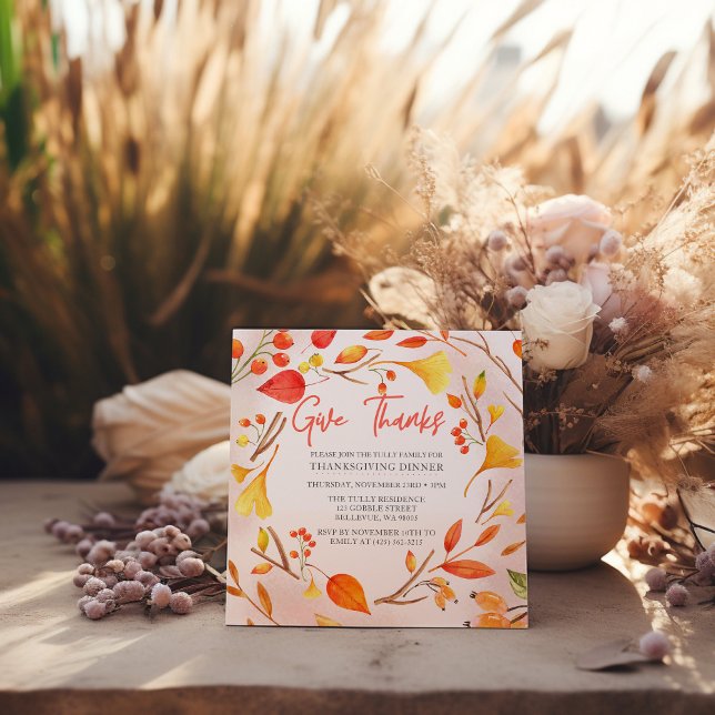 Danke Herbst-Erntedank-Abendessen Einladung (Von Creator hochgeladen)