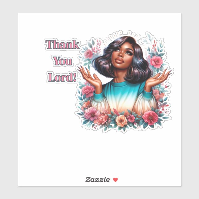 Danke, Herr! Aufkleber (Blatt)