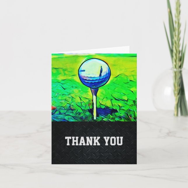 Danke Herren's Golfing Note Card (Vorderseite)