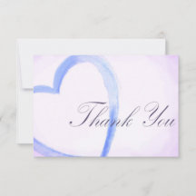 Danke Herz Baby Shower Blau Hochzeitskarte