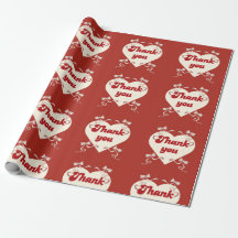 Danke-Herz mit Vintage-Band-Schleifen-Design