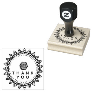 Danke Herzformen Boutique-Geschäftslogo   Gummistempel