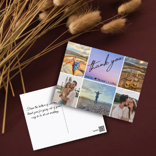 Danke Hochzeit 6 Fotos Collage Urlaub Postkarte