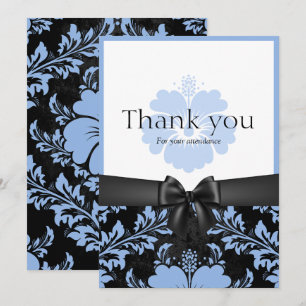 Danke Hochzeit blaue Blumen-Einladung Einladung