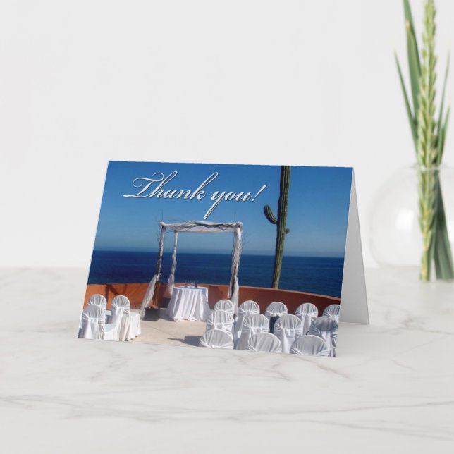 Danke Hochzeit in Urlaubsortsentwurf (Vorderseite)