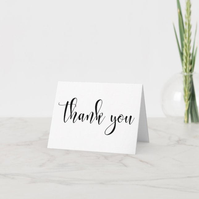 Danke Hochzeit Moderne Schwarze Typografie 2 (Vorderseite)