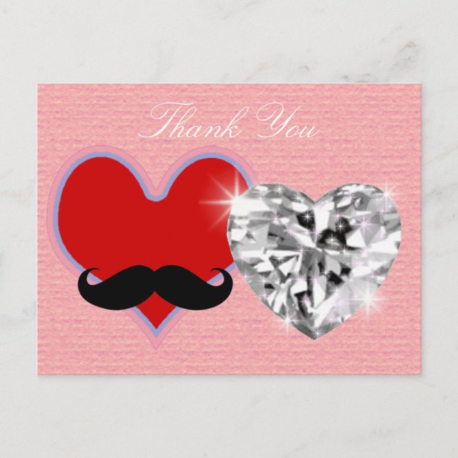 Danke - Hochzeit Postkarte (Vorderseite)